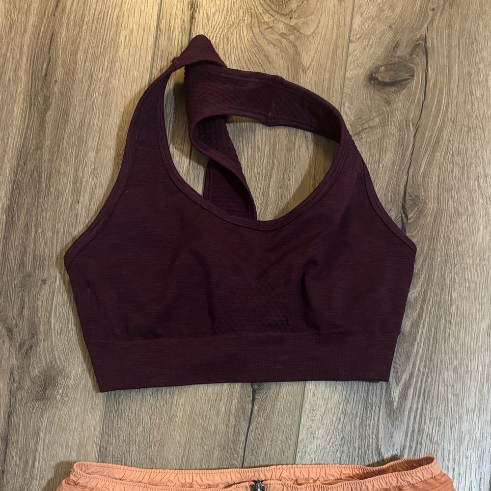 Burgundy Sports Bra